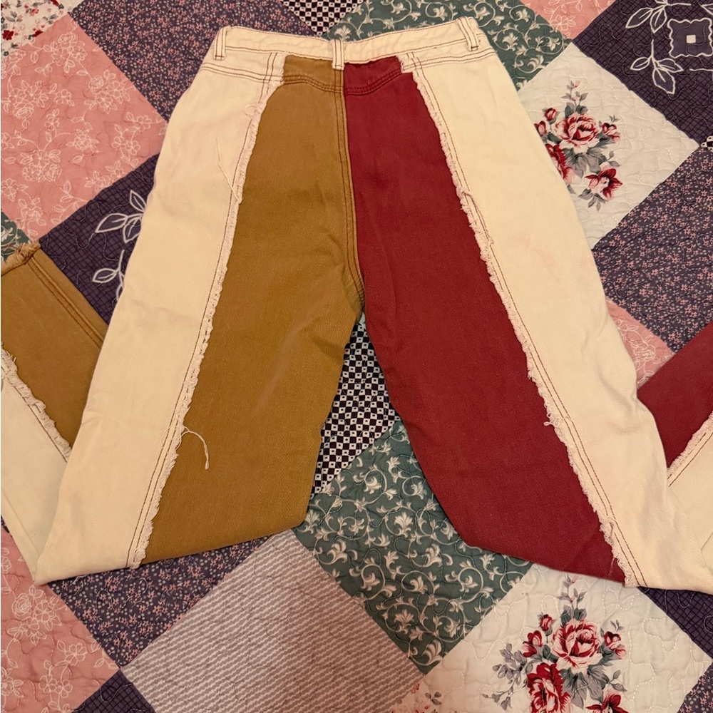 PrettyLittleThing Patch Work Jeans - image 2